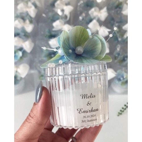 Hediyelik Süslü Mum – Mika Kutulu Dekoratif Mum | Özel Gün Hediyesi