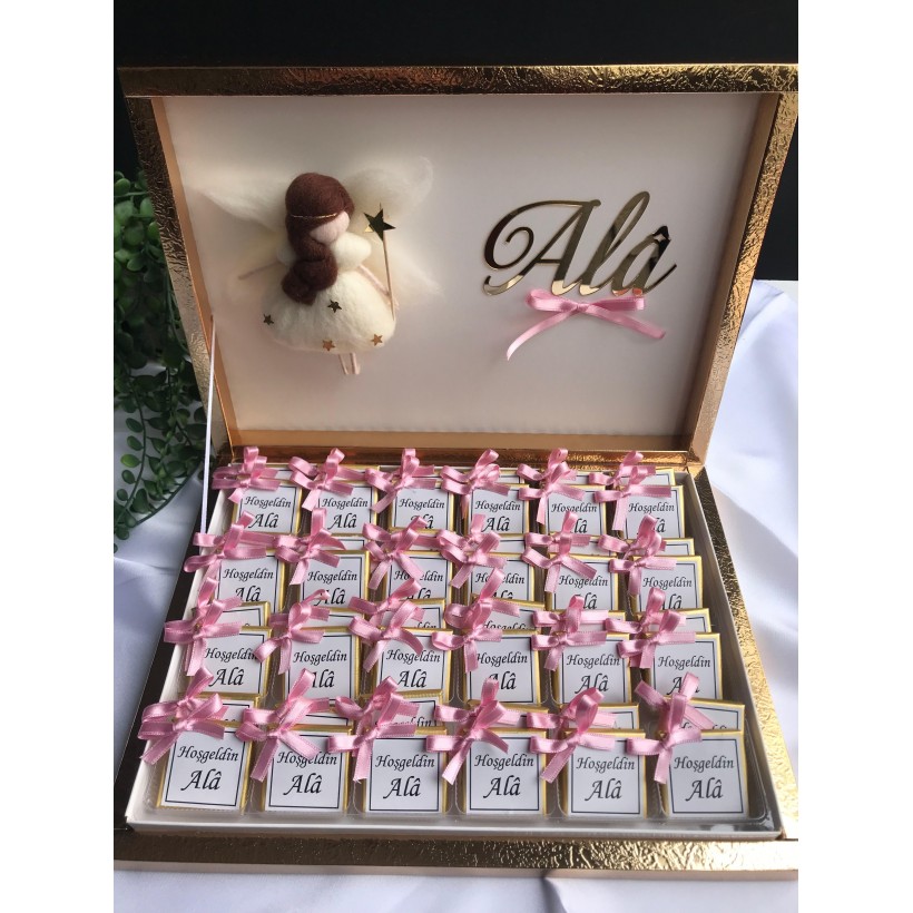 Bebek Çikolatası Keçe Bebekli  (48 adet)