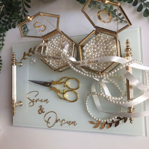 Nişan Tepsisi ve Damat Kahvesi Tepsisi Tam Takım