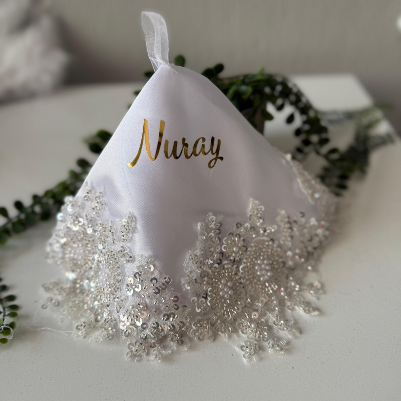 Gelin Mendili Taş İşlemeli 