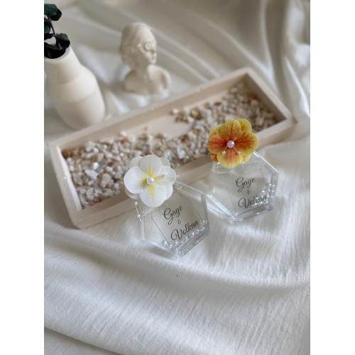 Çiçekli Kolonya Şişesi – Söz, Nişan, Düğün, Kına & Doğum Hediyeliği