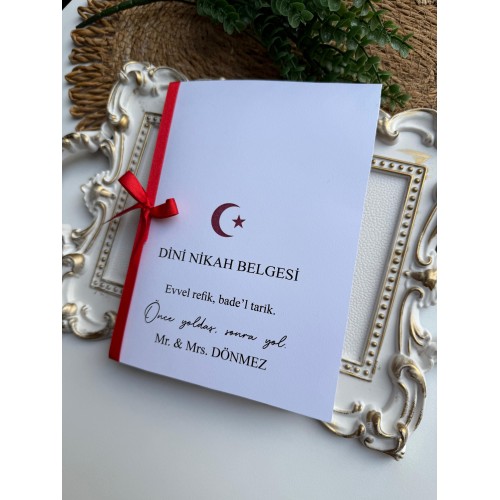 Dini Nikah Hatıra Belgesi