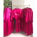 Nedime Sabahlık Oversize Füme – Fuşya Bridesmaid Sabahlık | Alaz Tasarım Hobi