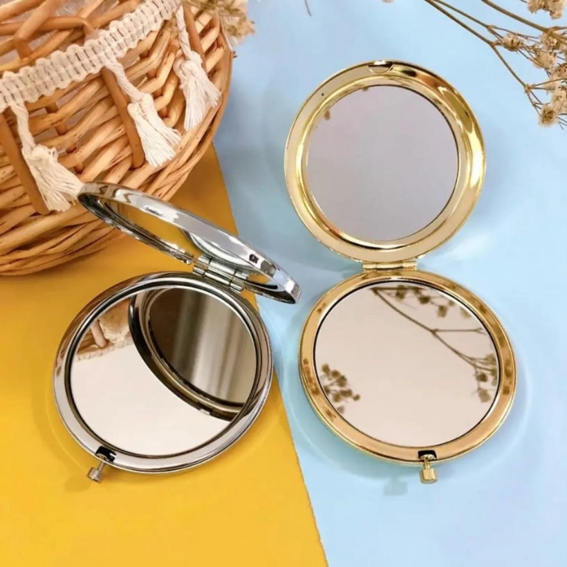 Metal Kapaklı Hediyelik Ayna – Söz, Nişan, Nikah & Kına İçin Şık Cep Aynası