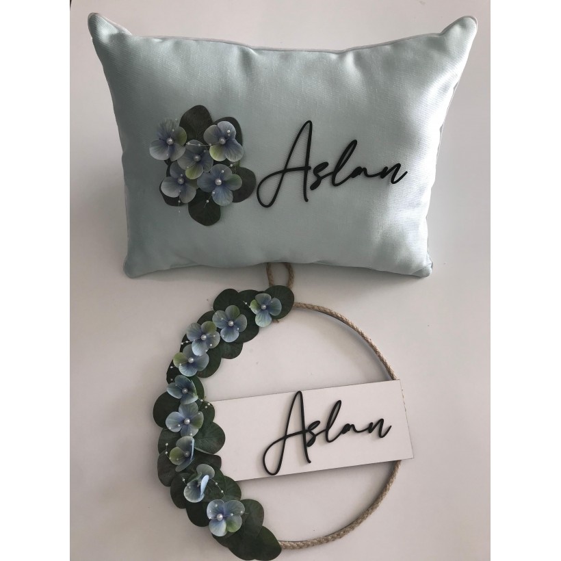 Kapi Süsü ve Taki Yastiği 2 li Set Model 3