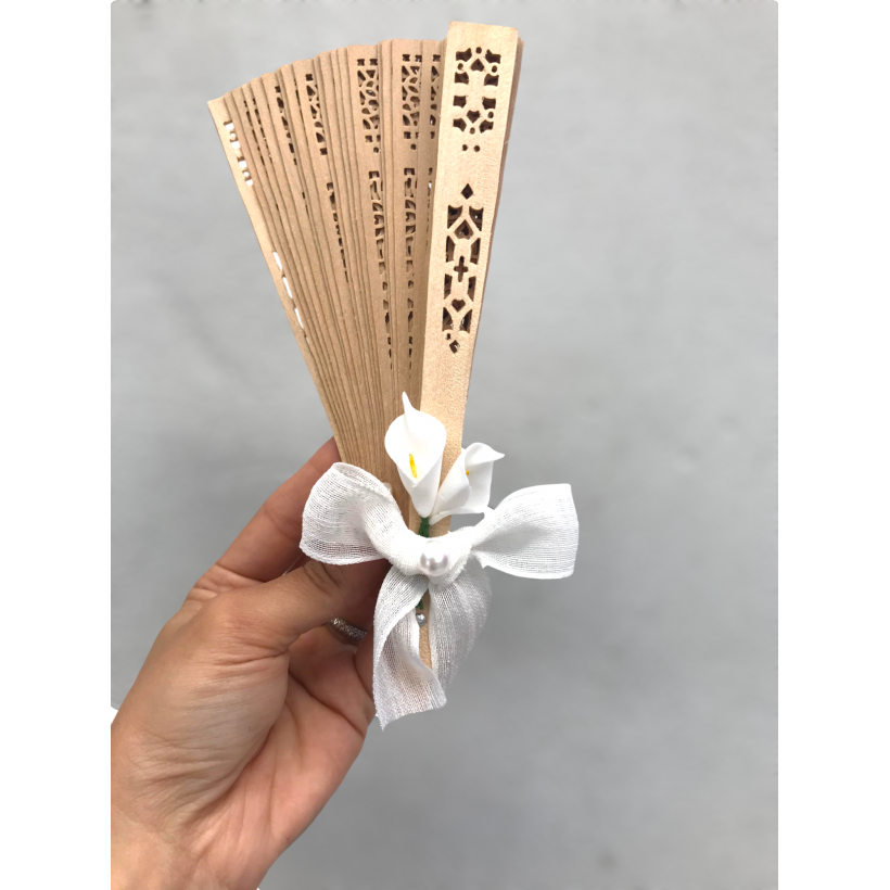 Süslü Ahşap Yelpaze – Söz, Nişan, Kına, Düğün & Doğum Hediyelik Yelpaze