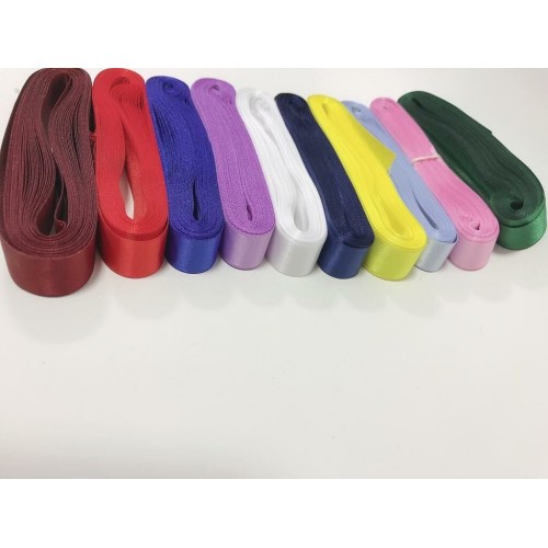 2 cm saten kurdele 10 adet karışık renk