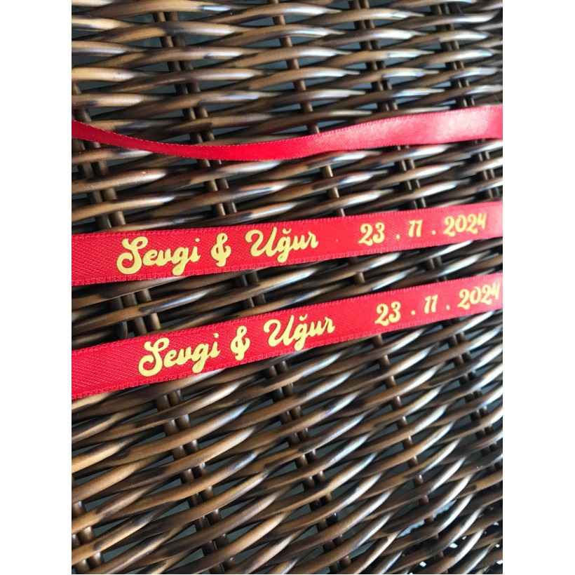 İsimli Kurdele Söz ve Nişan Kurdelesi