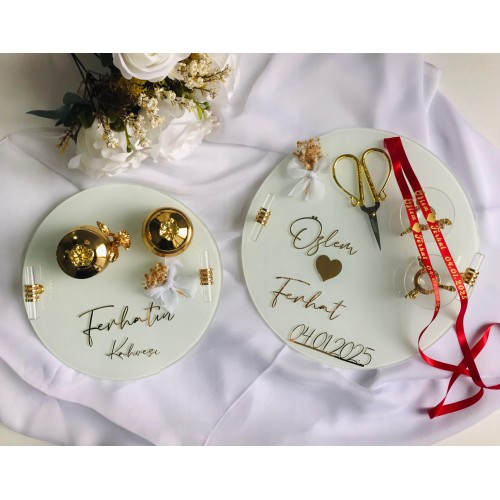 Nişan Tepsisi ve Damat Kahvesi Tepsisi Tam Takım