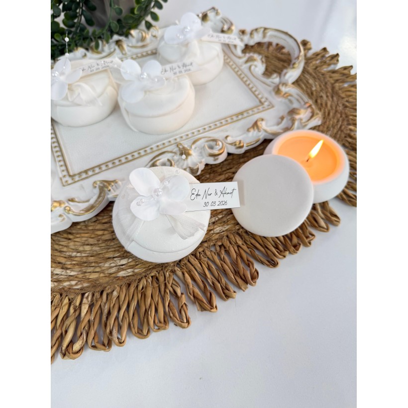Kişiye Özel Etiketli Hediyelik Mum – İsimli Düğün Nişan Nikah Söz Hatıra Mum