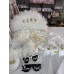 Kişiye Özel Bride Set – İsimli Yelpaze, Tüylü Sabahlık, İncili Takı Kurdelesi, Gözlük ve Tüylü Terlik